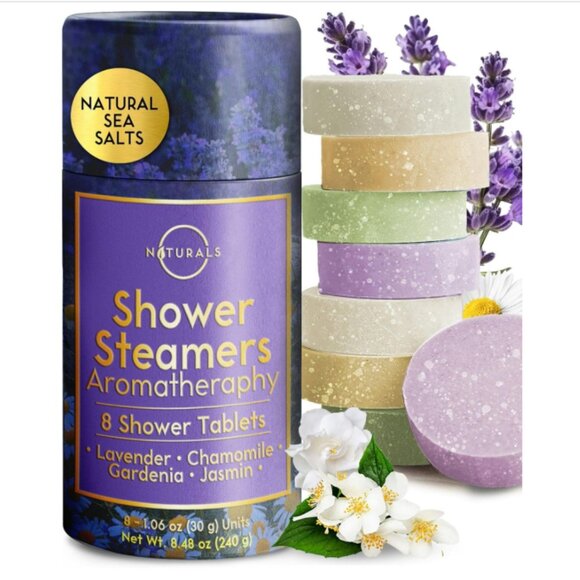 Lavender Shower Steamers (8 Count), Aromatherapy Spa Gifts for Him & Her. - Picture 1 of 8